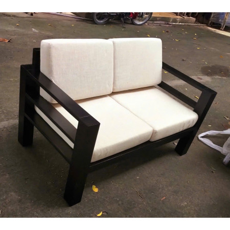 ChunKy Walnut : Ghế Sofa Đôi Gỗ Sồi Kèm Nệm